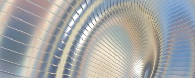 Soyut yanardöner desenli arka plan, dalgalı holografik mor çizgili desen, ilginç mimari asgari duvar kağıdı, 3D çizim çizimi