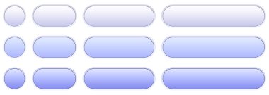 Yumuşak pastel renklere sahip web sitesi için düğmeler mavi izole, gezinme paneli, düzenlenebilir vektör illüstrasyonu.