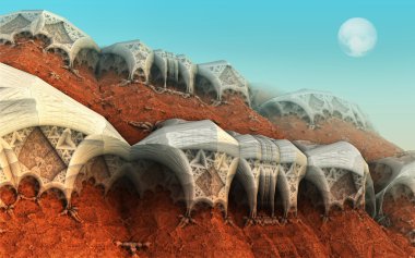 Yabancı gezegen bilim-kurgu arka plan