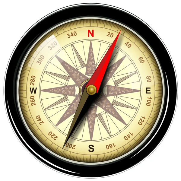 Kompas retro geïsoleerd — Stockvector