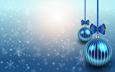 Noel arka plan parlak topları ile