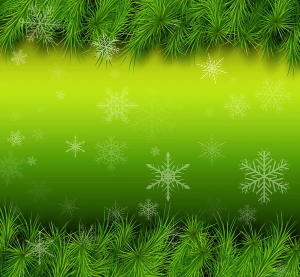 Christmas green background — Stock Vector