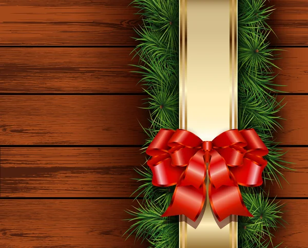 Різдво дерев'яними тлі — стоковий вектор