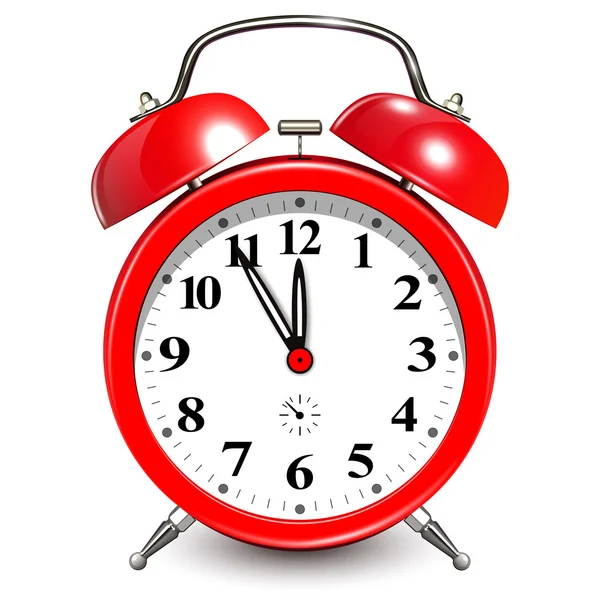 Alarm clock red — Stock Vector