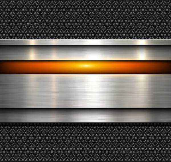 Fondo, textura de metal pulido — Vector de stock