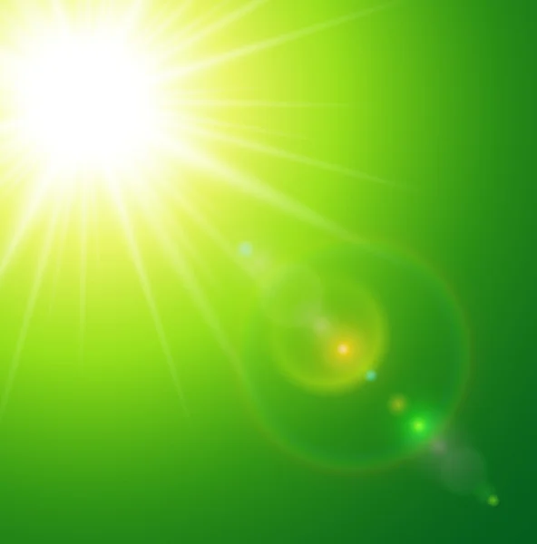 Солнечный зеленый фон — стоковый вектор