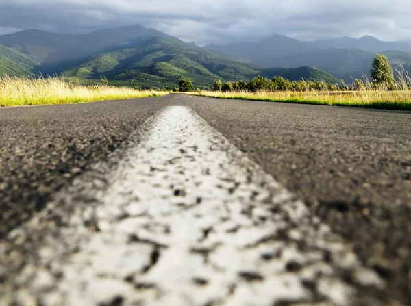 Middle of the road — Stock Photo, Image