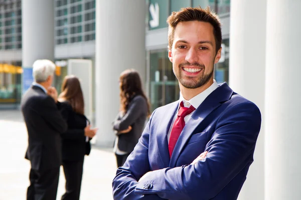 Portrait of smiling young businessman — Stock Photo, Image