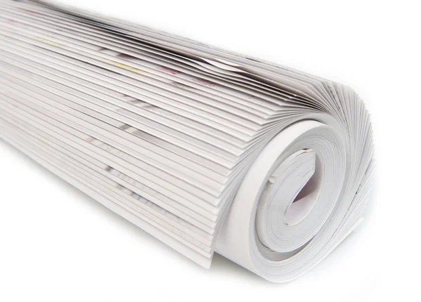 Rolled up magazine — Stock Photo, Image