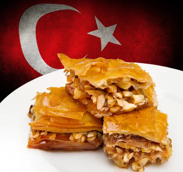 Pièce de bonbons de baklava — Photo