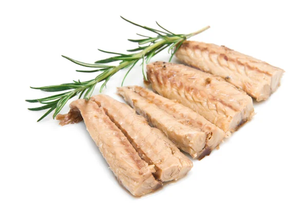 Filetes de caballa sobre blanco — Foto de Stock