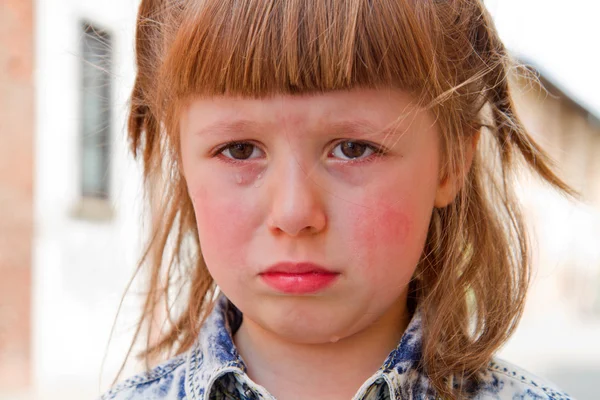 Triste chorando menina — Fotografia de Stock