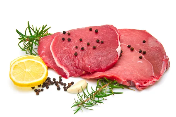 Raw sliced beef — Stock Photo, Image