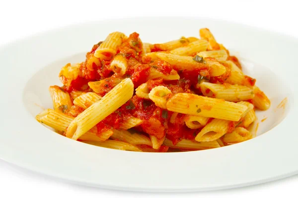 Pasta penne con arrabiata — Foto Stock