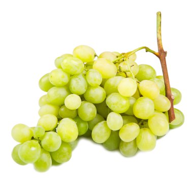 beyaz arkaplanda beyaz üzüm