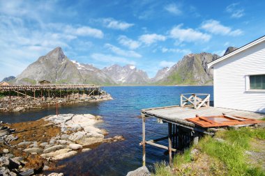 güzel manzara Lofoten Adaları, Norveç.