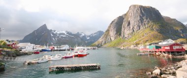 güzel manzara Lofoten Adaları, Norveç.