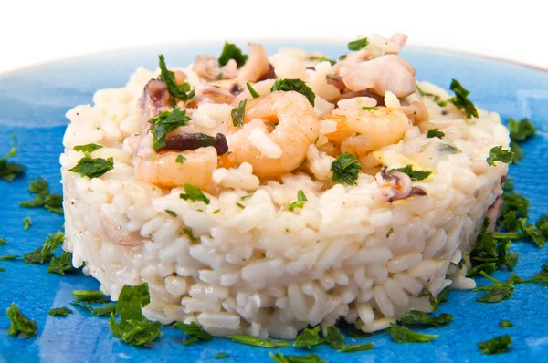 Delicious rice with seafood — Stock Photo, Image