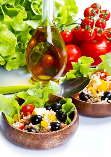 Spelt salad on white background — Stock Photo, Image