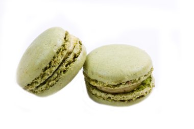 beyaz izole renkli macarrons