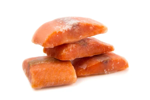 Bistecche di salmone congelate — Foto Stock