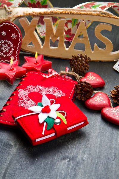 Libro di Natale con decorazione — Foto Stock