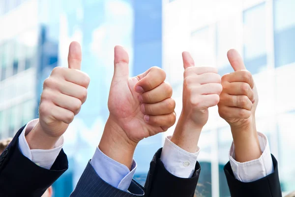 Business People with Thumbs Up — Stock Photo, Image