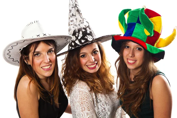 Group young people in party hat — Stock Photo, Image