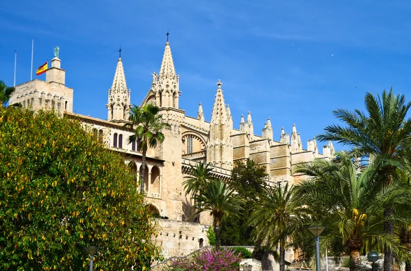 Majorca Palma Cathedral  at Balearic Islands Spain Stock Picture