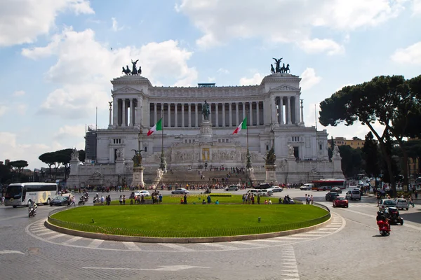 著名的"Altare 德拉 Patria"il Vittoriano 在罗马，意大利 — 图库照片