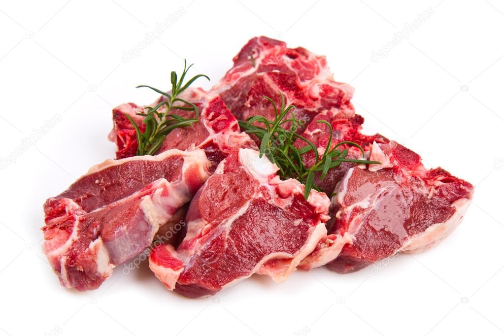 Lamb Chops Isolated on White