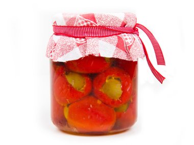 Kavanoz turşu kırmızı biber 