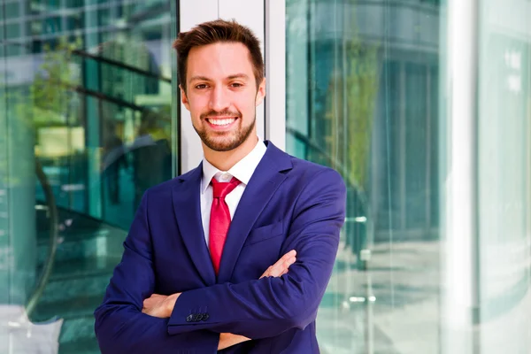 Portrait of an handsome businessman outdoor — Stock Photo, Image