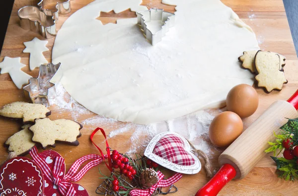 Galletas para hornear y galletas para Navidad —  Fotos de Stock