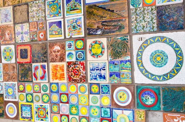 Decorated tiles vernazza cinque terre — Stock Photo, Image