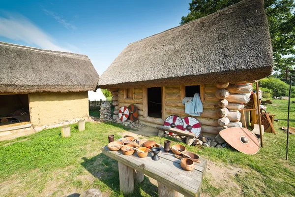 Oude Slavische dorp in Polen — Stockfoto