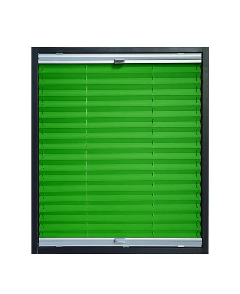 Plissee blind - dunkelgrüne Farbe lizenzfreie Stockbilder