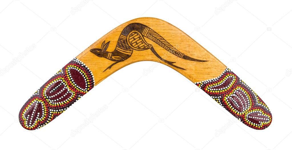 Boomerang isolated on white with clipping path