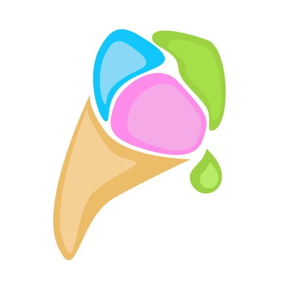 Eslogan cono de helado — Vector de stock