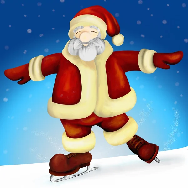 Santa claus on ice — Stock Photo, Image