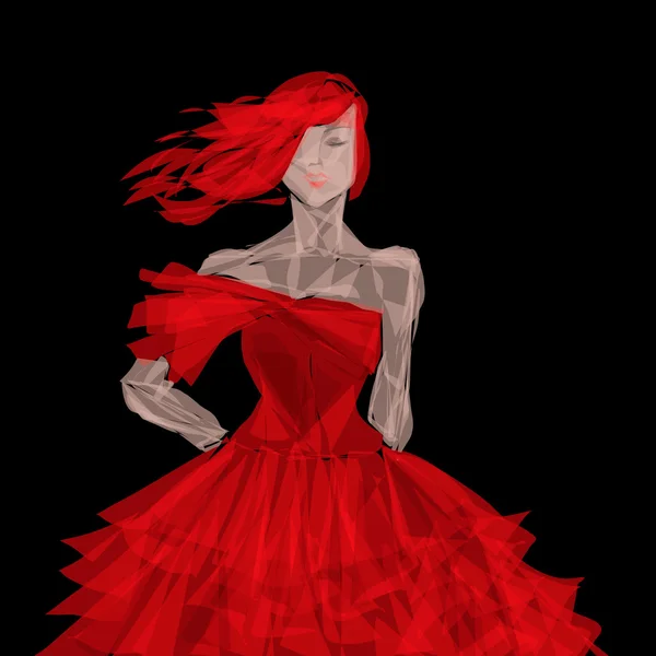 Vestido de noche rojo — Foto de Stock