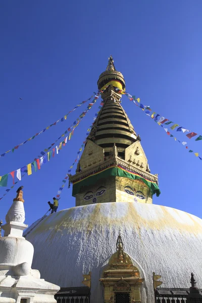 Swayambhunath templom Katmandu-völgy, Nepál — Stock Fotó