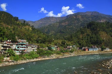 Nepal dağ köyü