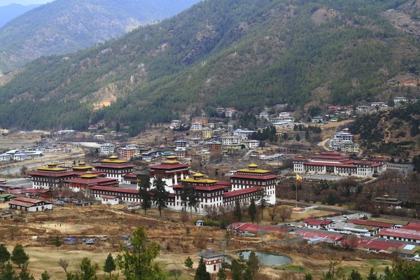 Tashichho Dzong em Thimphu — Fotografia de Stock