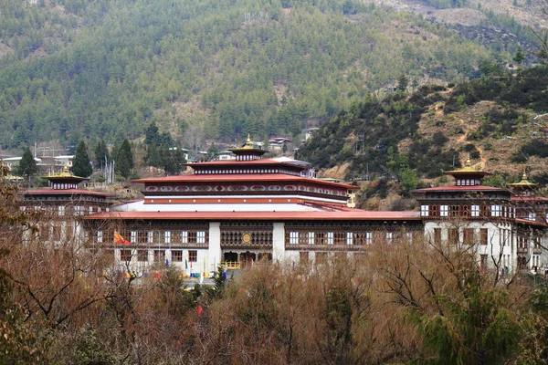 Tashichho Dzong em Thimphu — Fotografia de Stock