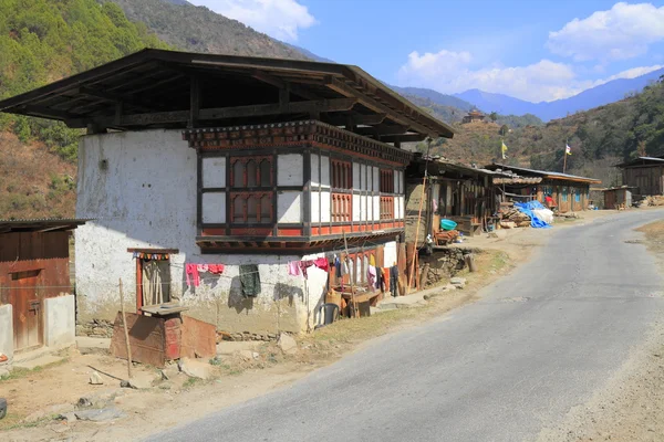 Casas de campo, Butão — Fotografia de Stock