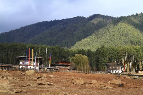 Wiejski dom, Bhutan — Zdjęcie stockowe