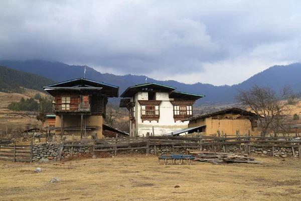 Kırsal evleri, Bhutan — Stok fotoğraf