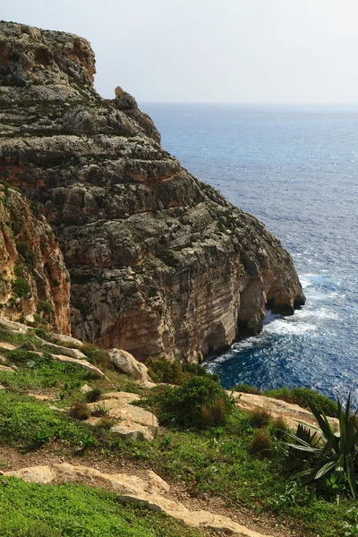 Modré jeskyně, malta — Stock fotografie