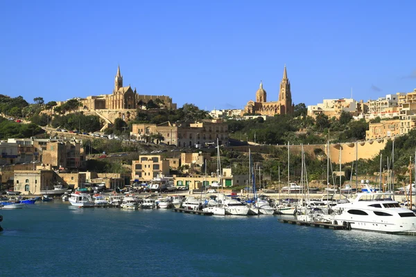 Porto de Mgarr na pequena ilha de Gozo, Malta — Fotografia de Stock